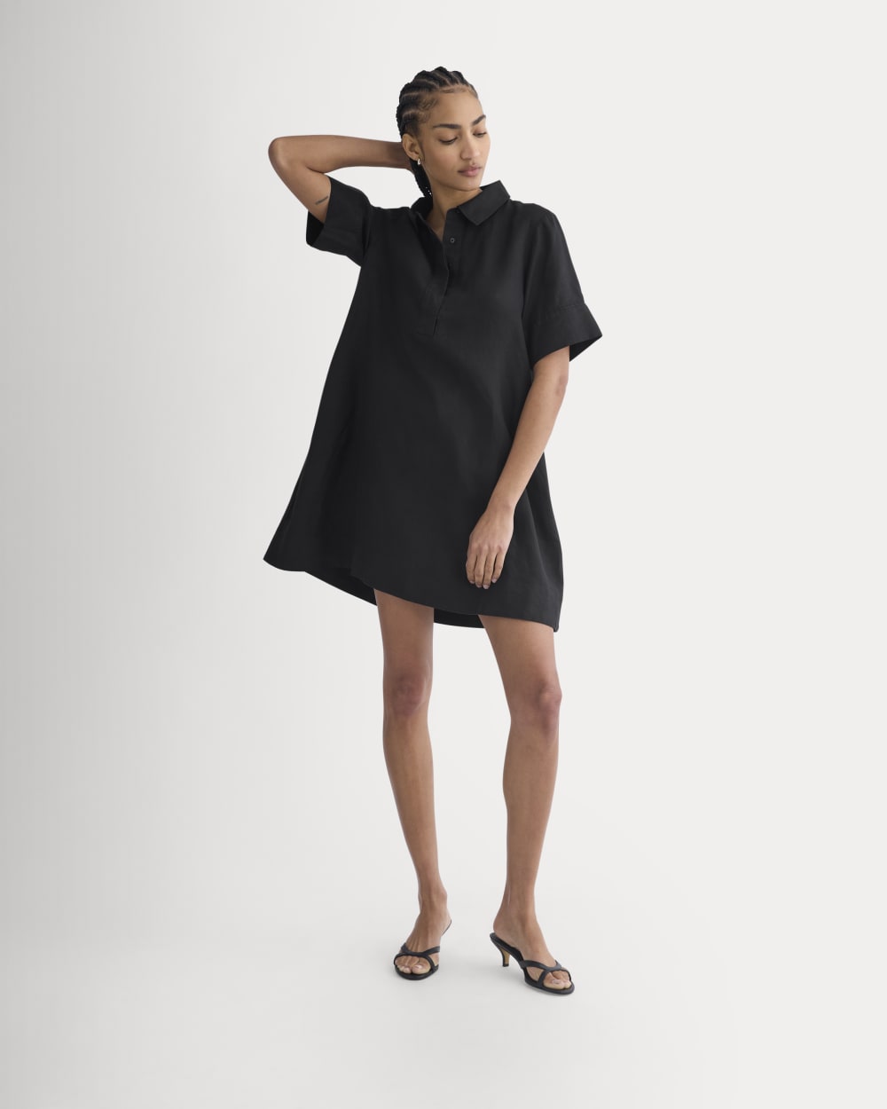 womens-mini-popover-shirtdress-in-linen-black