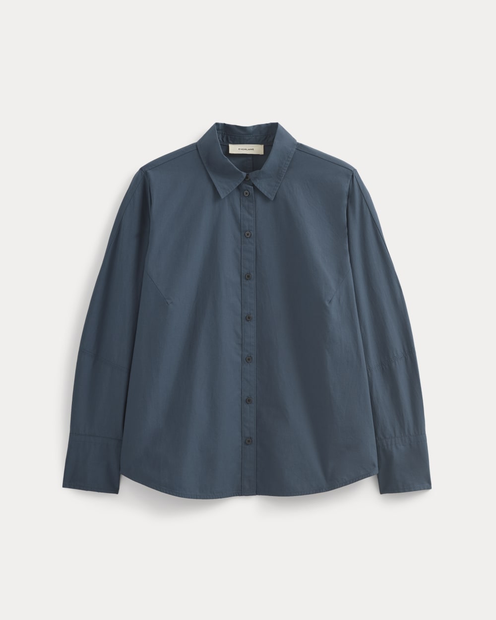 womens-lantern-sleeve-shirt-light-cotton-deep-lazuli-blue | alt