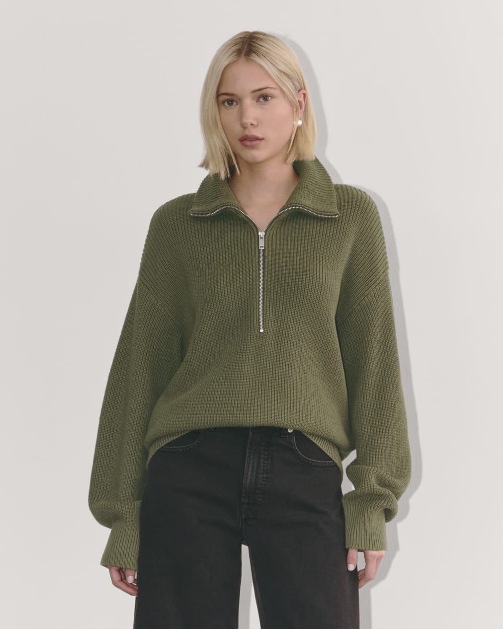 womens-cotton-half-zip-sweater-kalamata | primary