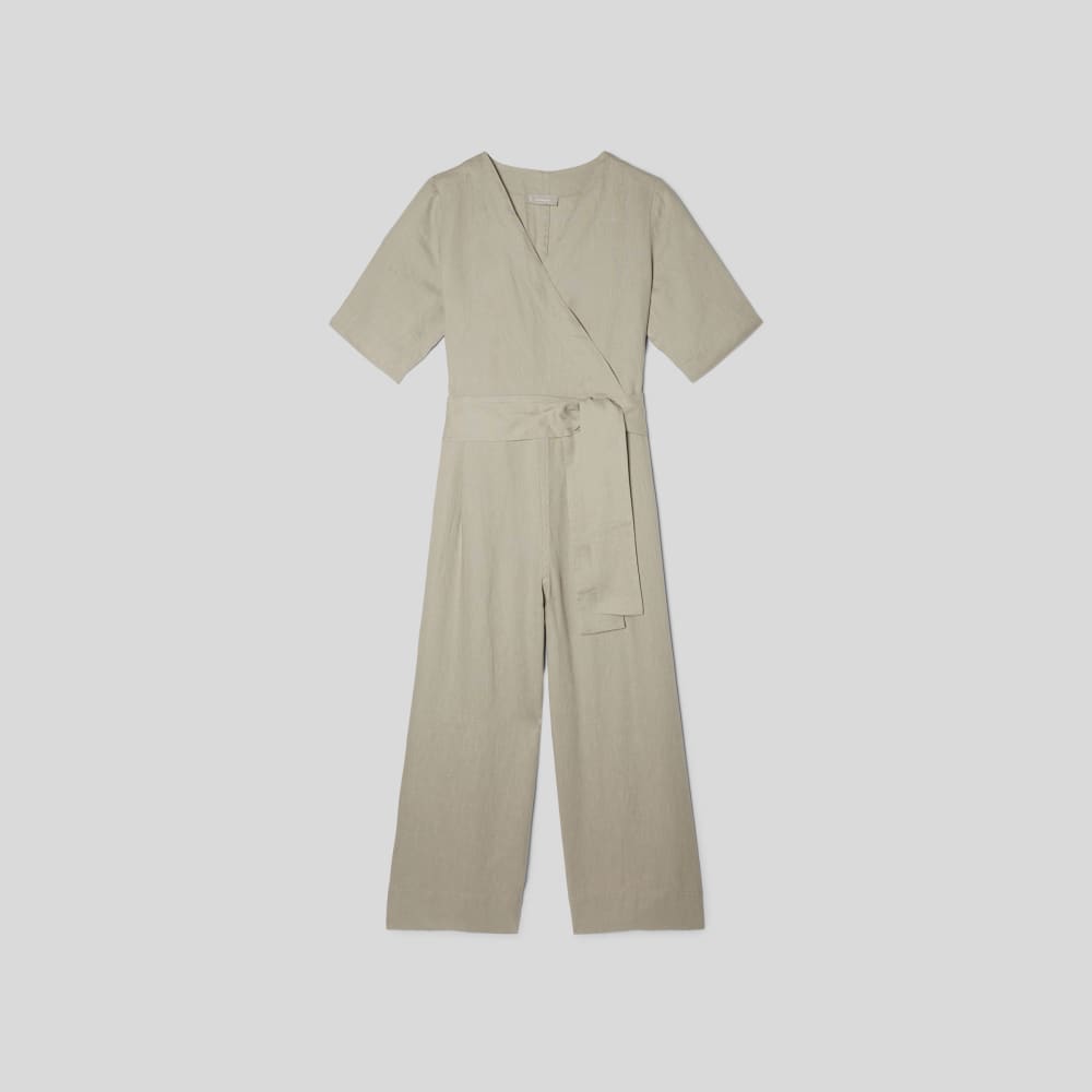womens-linen-cross-front-jumpsuit-seagrass | alt