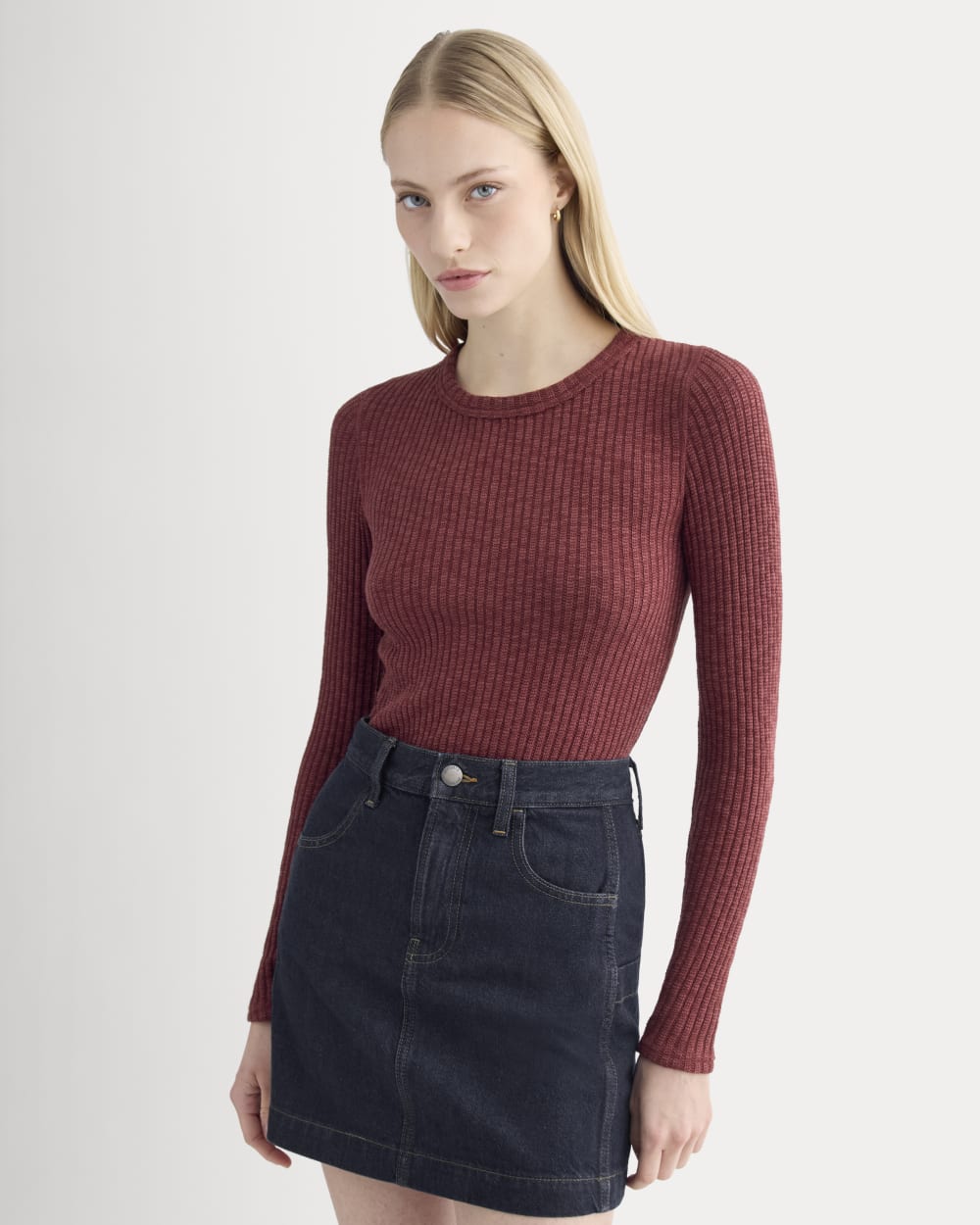 womens-rib-knit-crew-pomegranate | primary