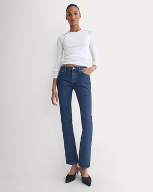 Everlane x Elena Bonvicini Highland Low-Rise Cigarette Jean | Deep Bay Indigo
