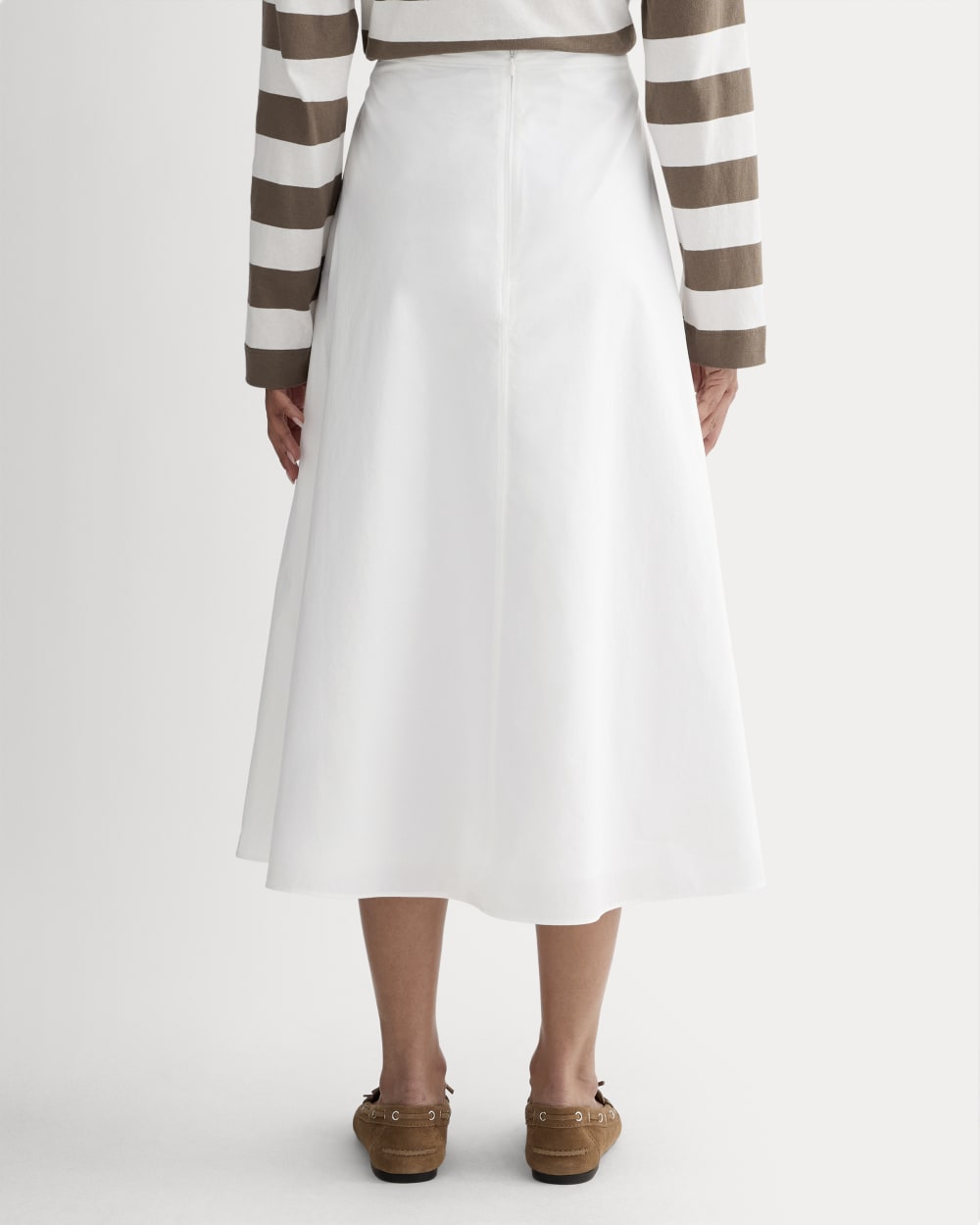 The Midi Skirt in Ultrasoft Cotton | White – Everlane