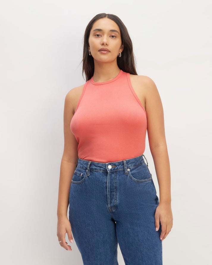 The Luxe Rib Racerback Tank | Coral – Everlane