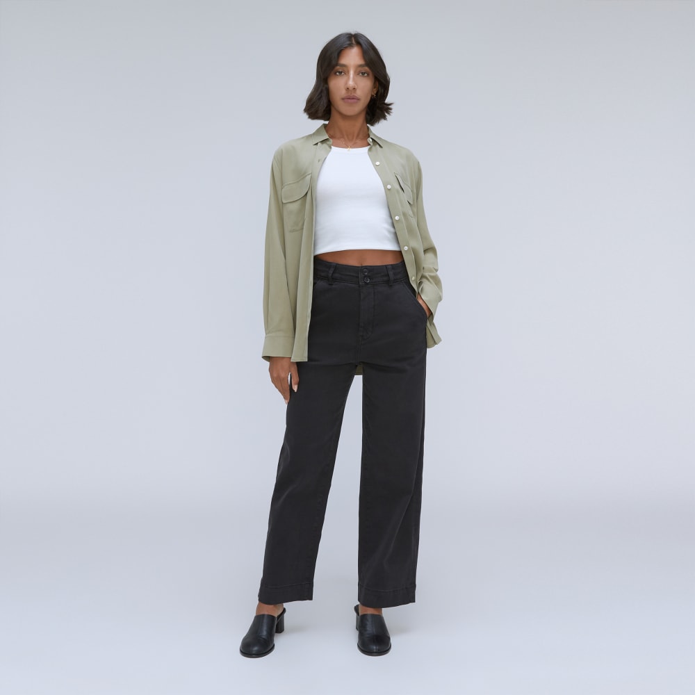 womens-twill-wide-leg-pant-black | primary