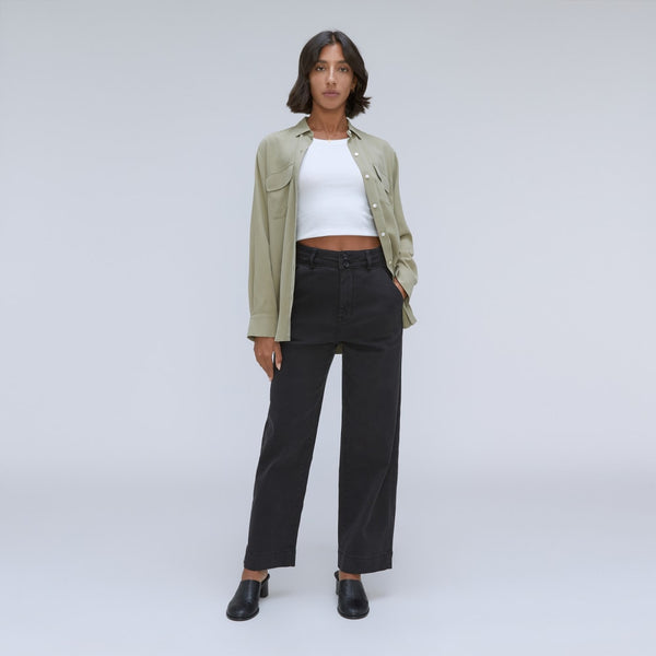 The Organic Wide-Leg Pant | Black – Everlane