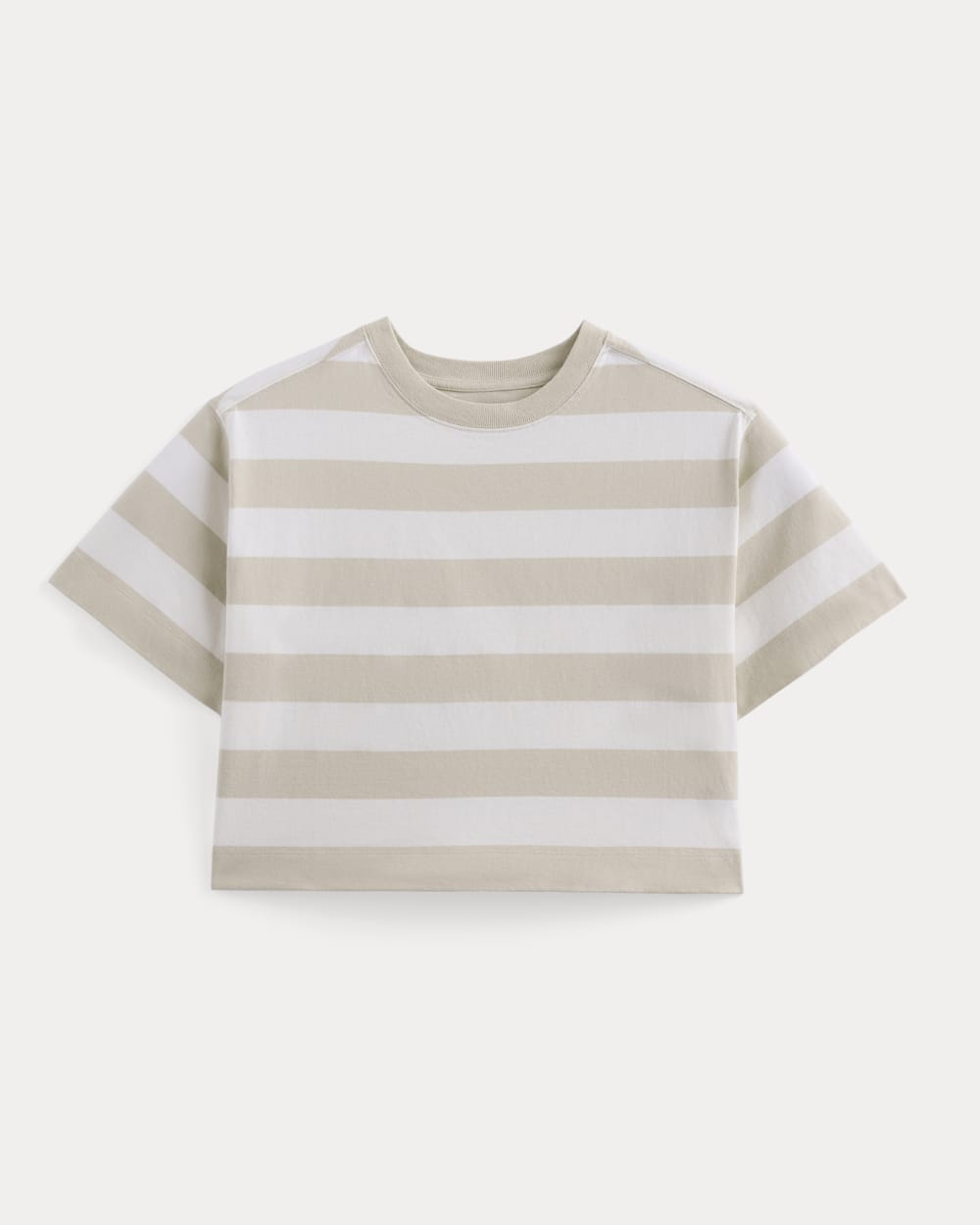 The Premium Weight Cropped Tee | Bone