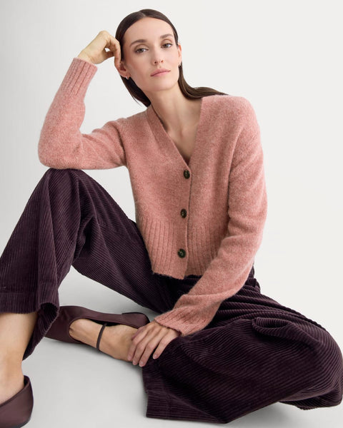 【45R】45rpm アルパカ混 ノアランド 三つ杢 ニットベスト 2 ピンク Motel Dikara V-neck fluffy slouchy sweater with matching scarf in
