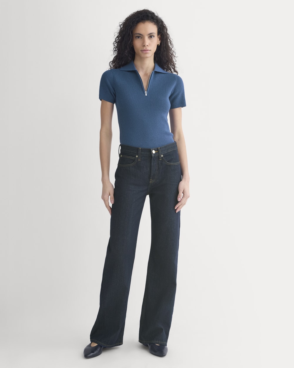 Knit Quarter-Zip Polo | Estate Blue – Everlane
