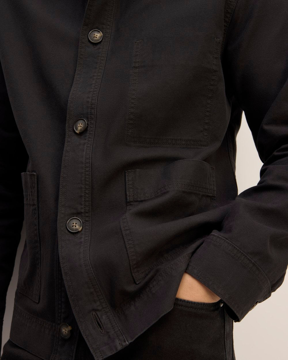 The Organic Cotton Chore Jacket | Black – Everlane