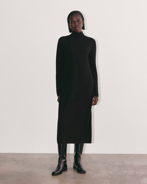The Turtleneck Sweater Dress in Cashmere