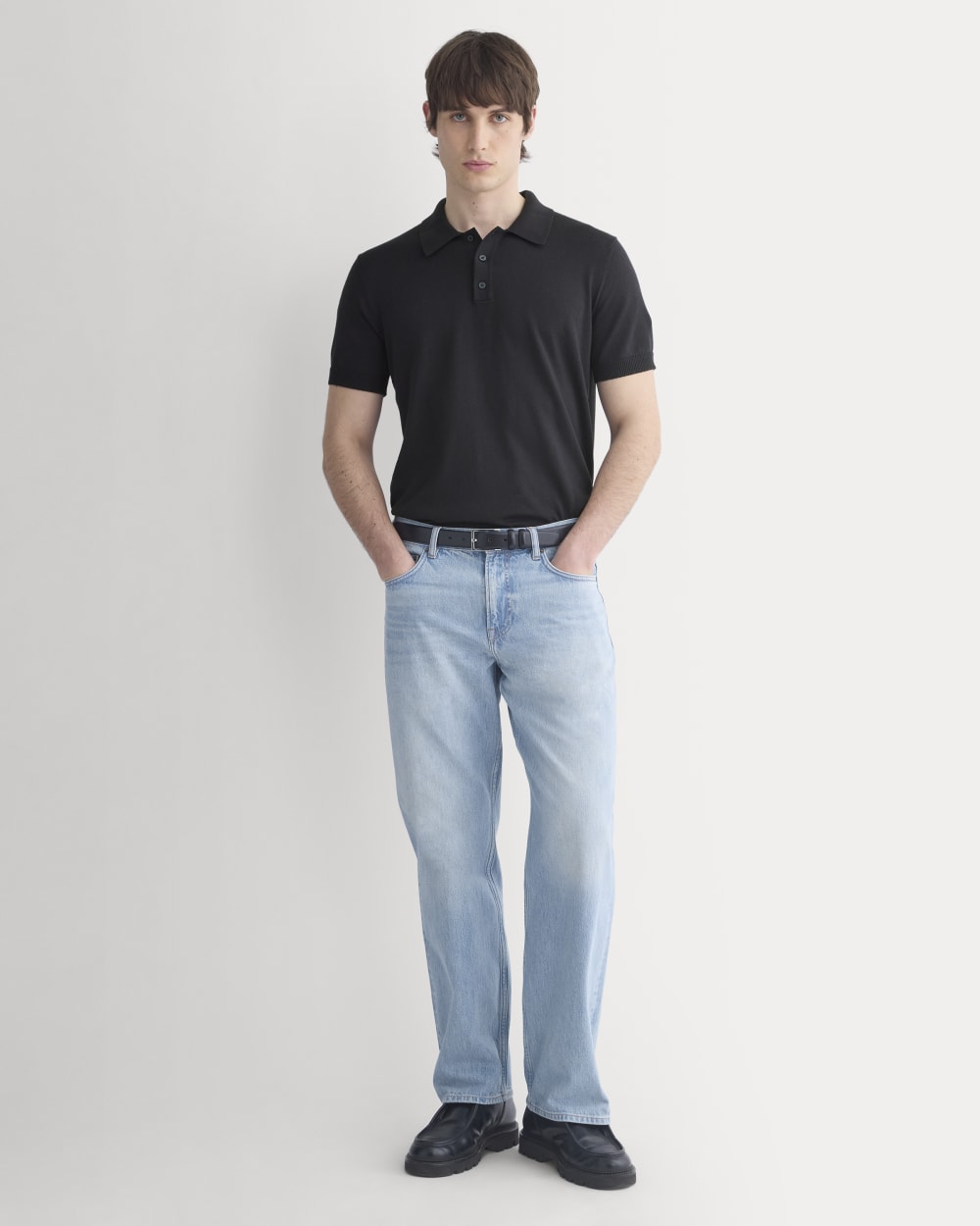 mens-no-sweat-sweater-polo-black