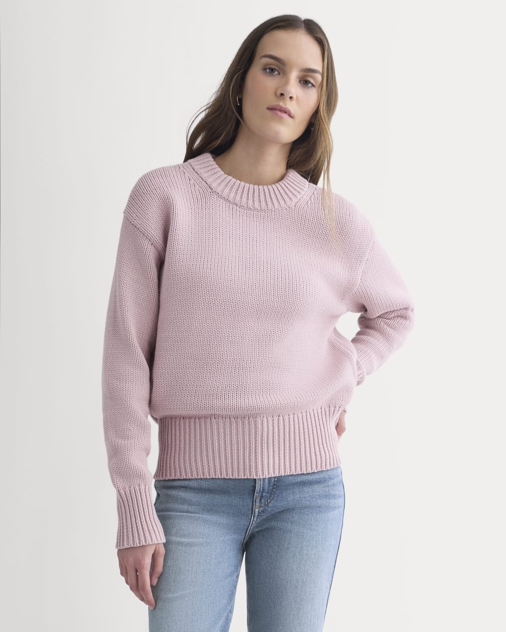 Oversized Cocoon Crew in Elevated Cotton