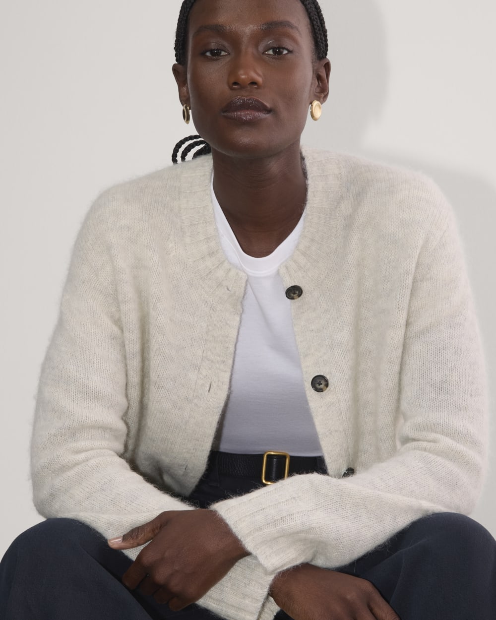 The Crew Cardigan in Alpaca | Almond – Everlane