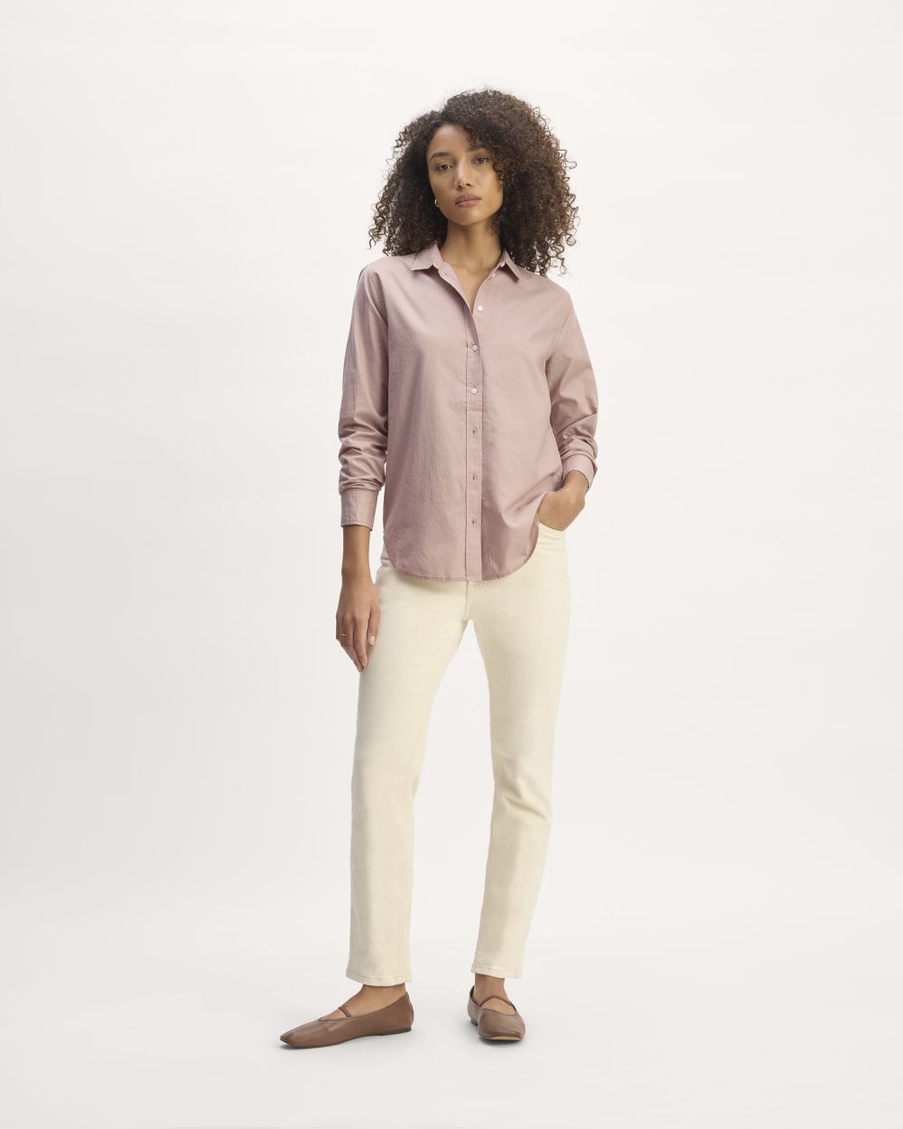 The Must-Have Shirt in Silky Cotton | Dusty Rose Everlane The Must-Have Shirt in Silky Cotton | Dusty Rose Everlane
