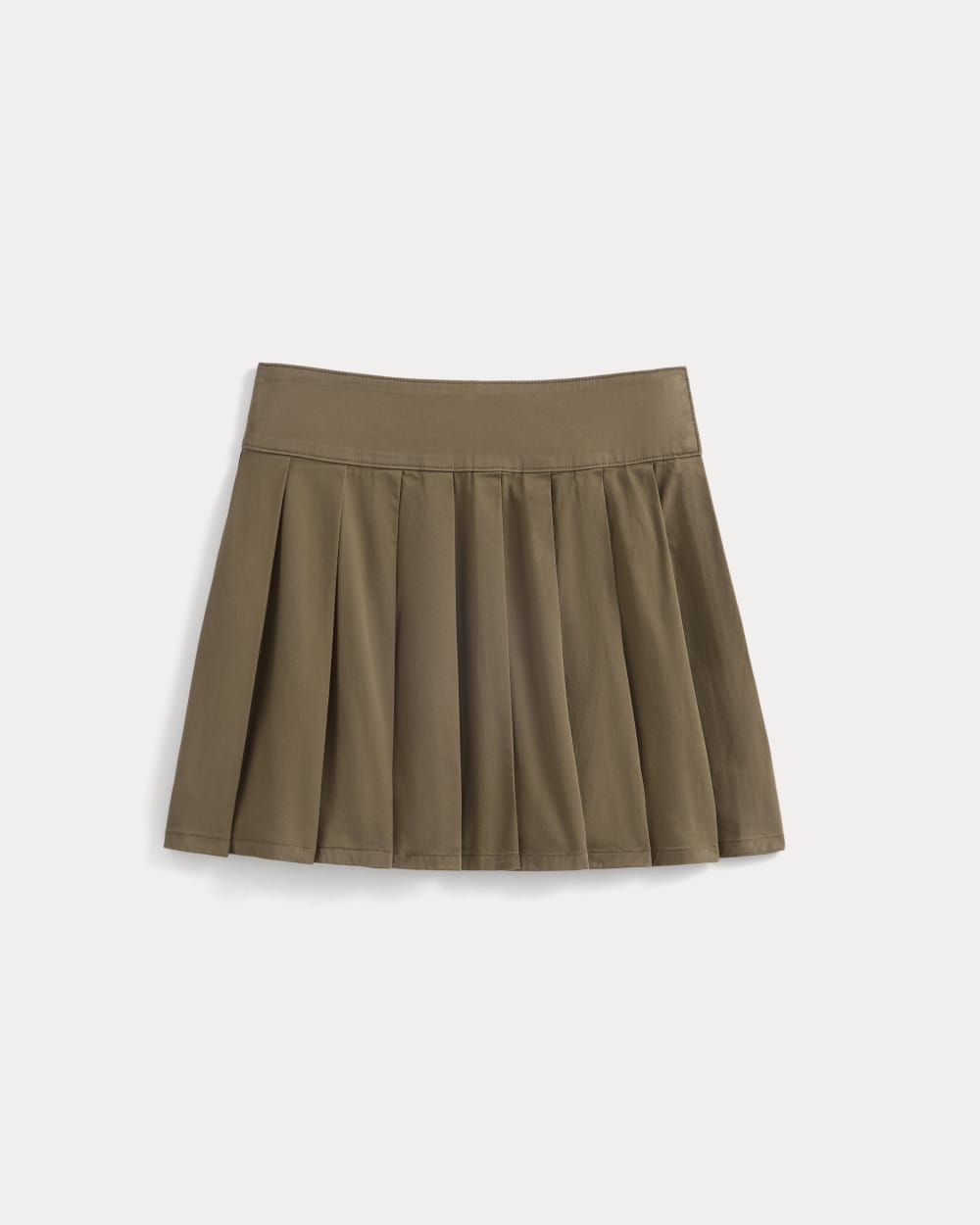 womens-utility-pleated-mini-skirt-olive | alt