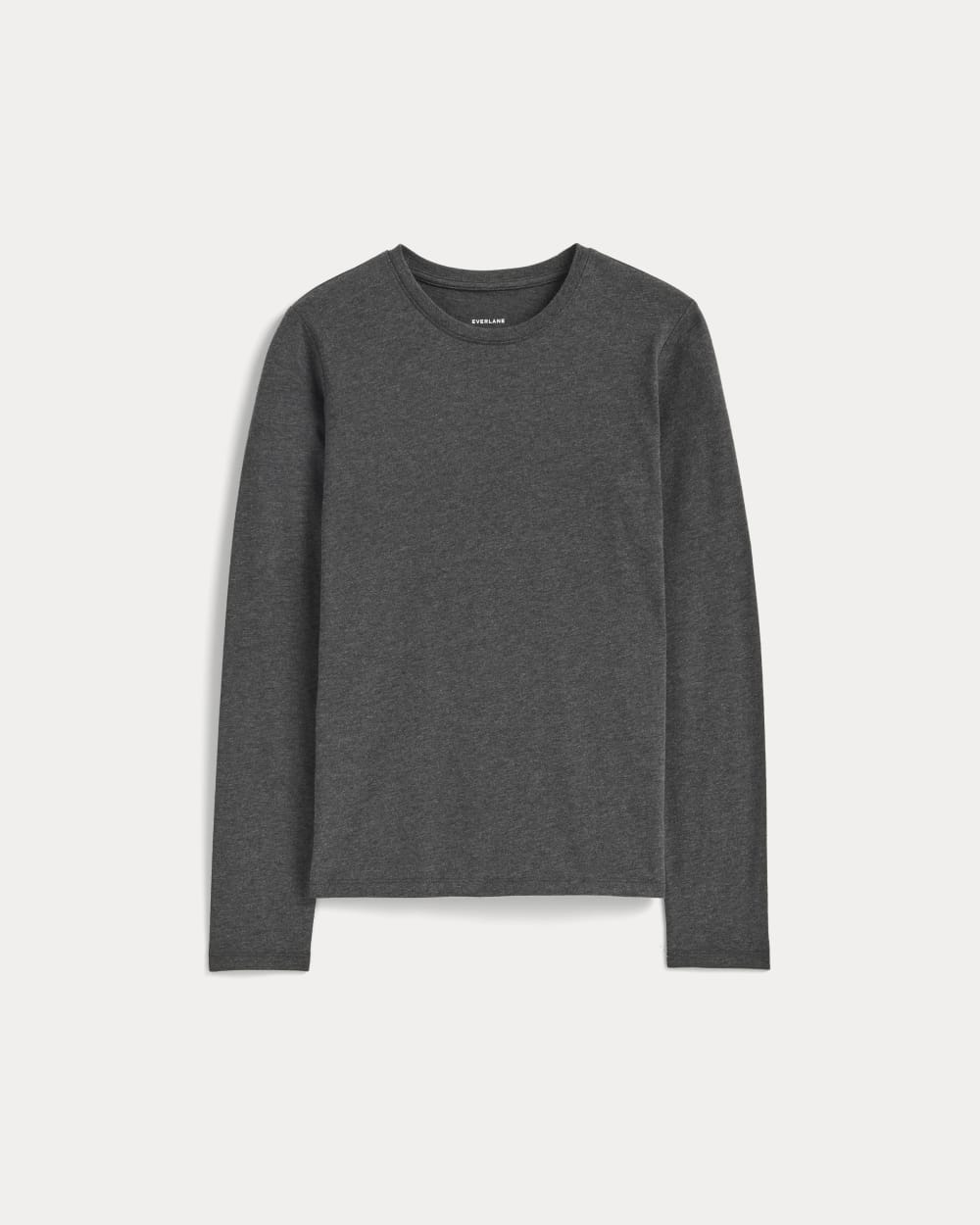 womens-essential-slim-long-sleeve-crew-heathered-soot | alt