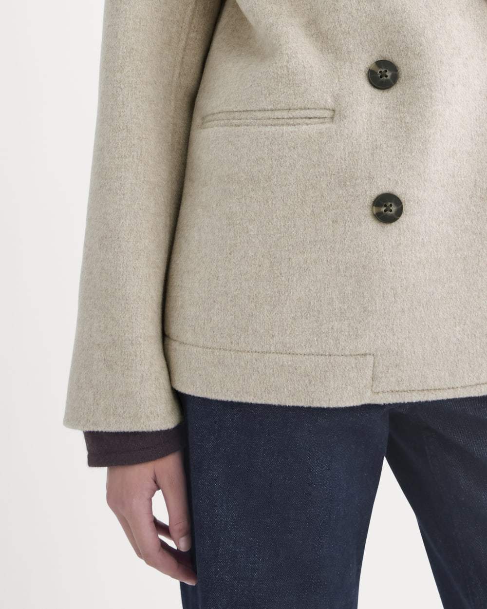 ReWool Short Peacoat | Heather Wheat – Everlane