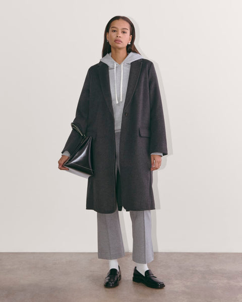 ジャケット・アウター epine volume wool tailored coat charcoal ジャケット・アウター epine volume wool tailored coat