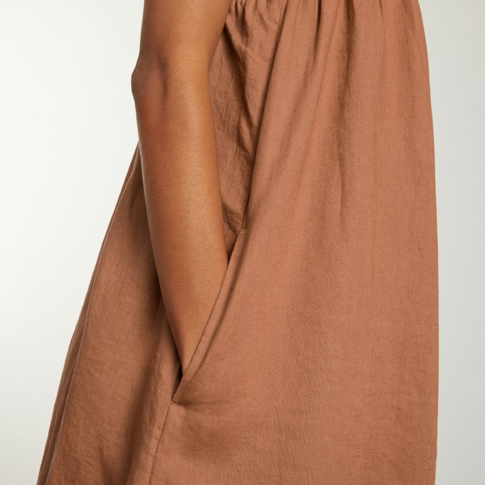 The Smocked Linen Dress | Tawny Brown Everlane The Smocked Linen Dress | Tawny Brown Everlane