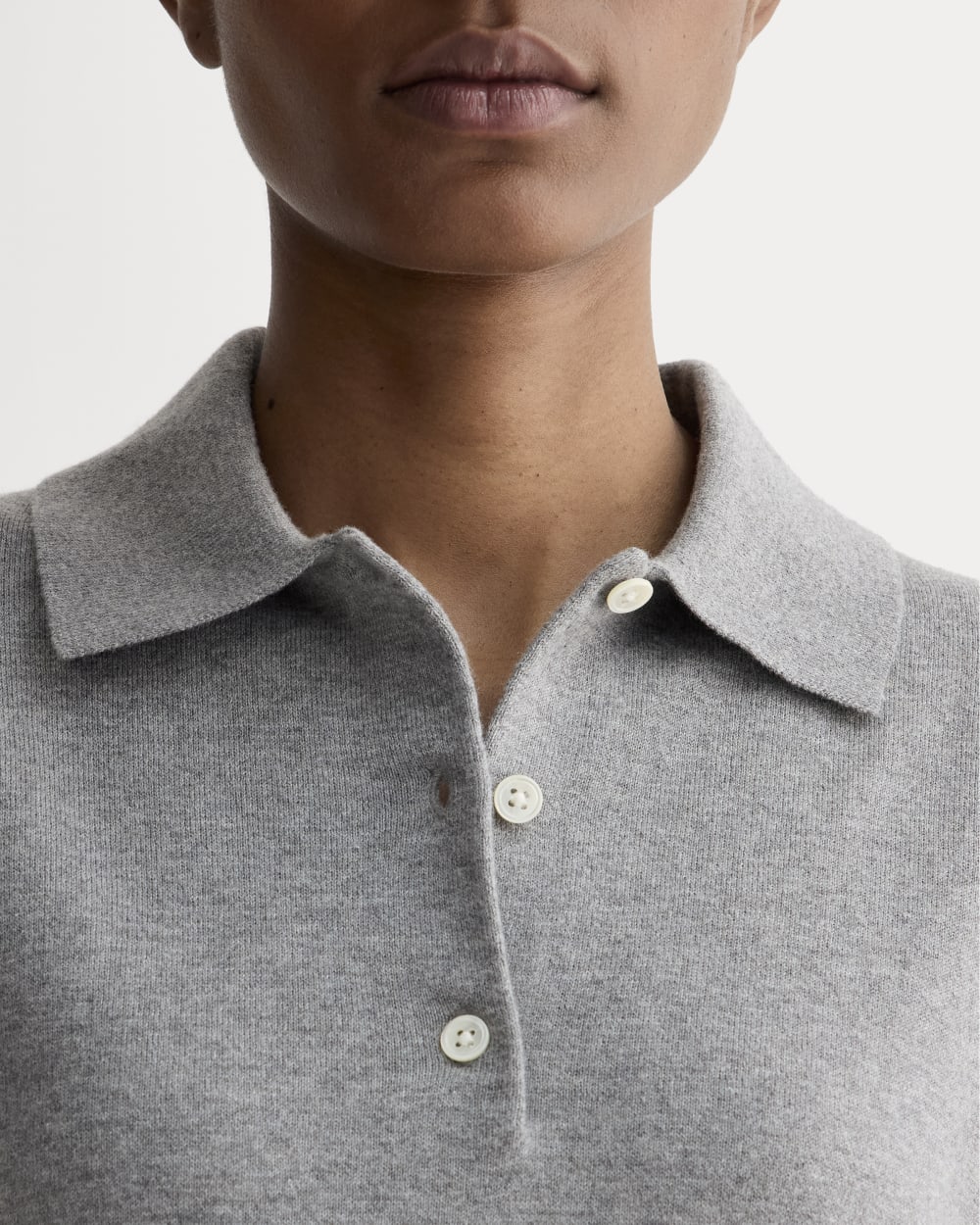 The Polo in Cotton Cashmere | Heather Charcoal – Everlane