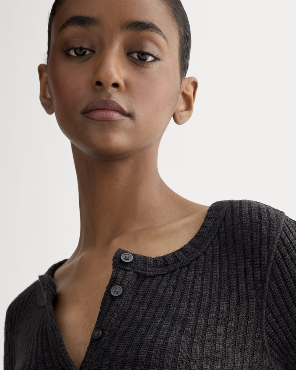 The Cozy Rib Henley | Black – Everlane