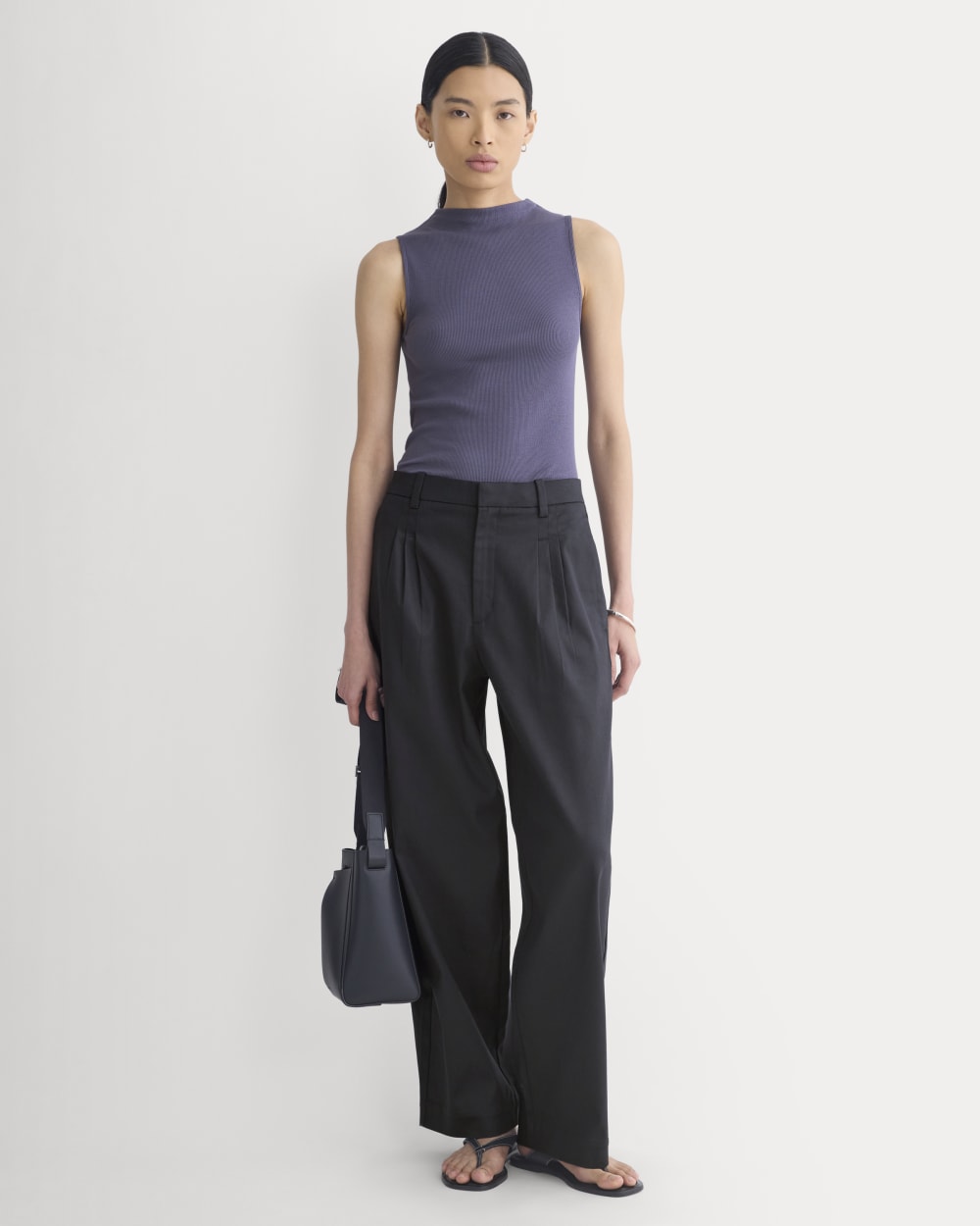 womens-supima-micro-rib-funnel-neck-tank-graystone