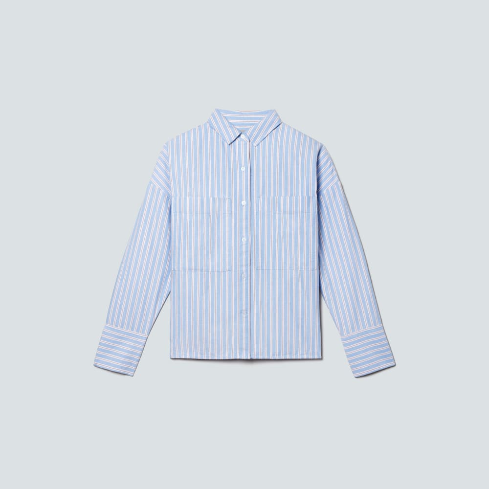 The Boxy Oxford | Sky / White - XXS