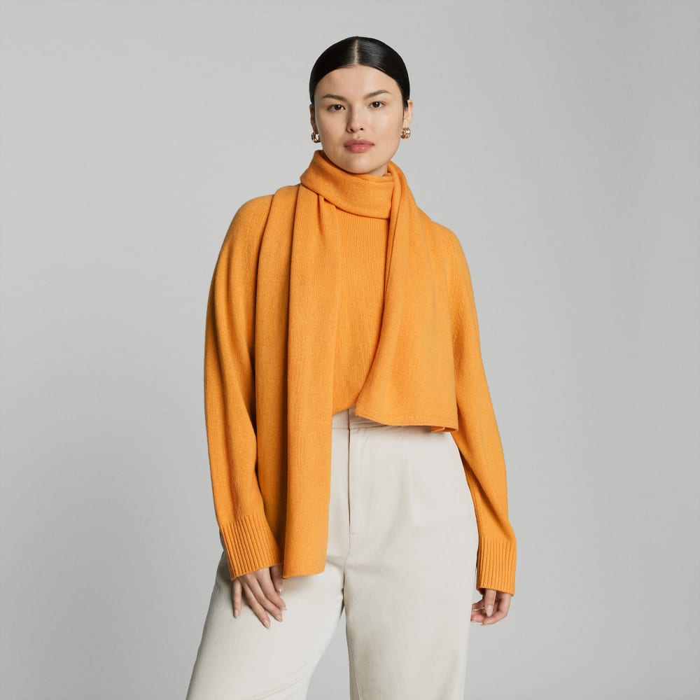 unisex-recashmere-scarf-kumquat