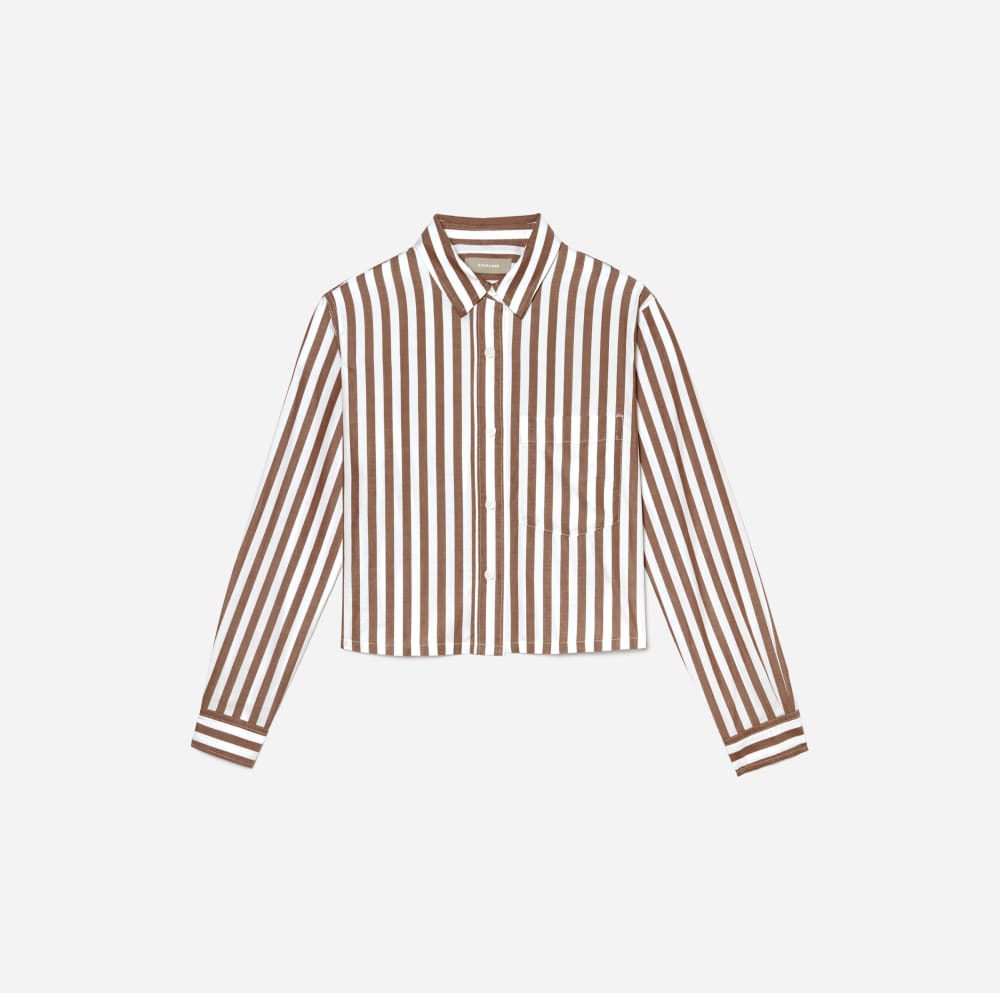 womens-silky-cttn-cropped-shirt-espresso-white | alt