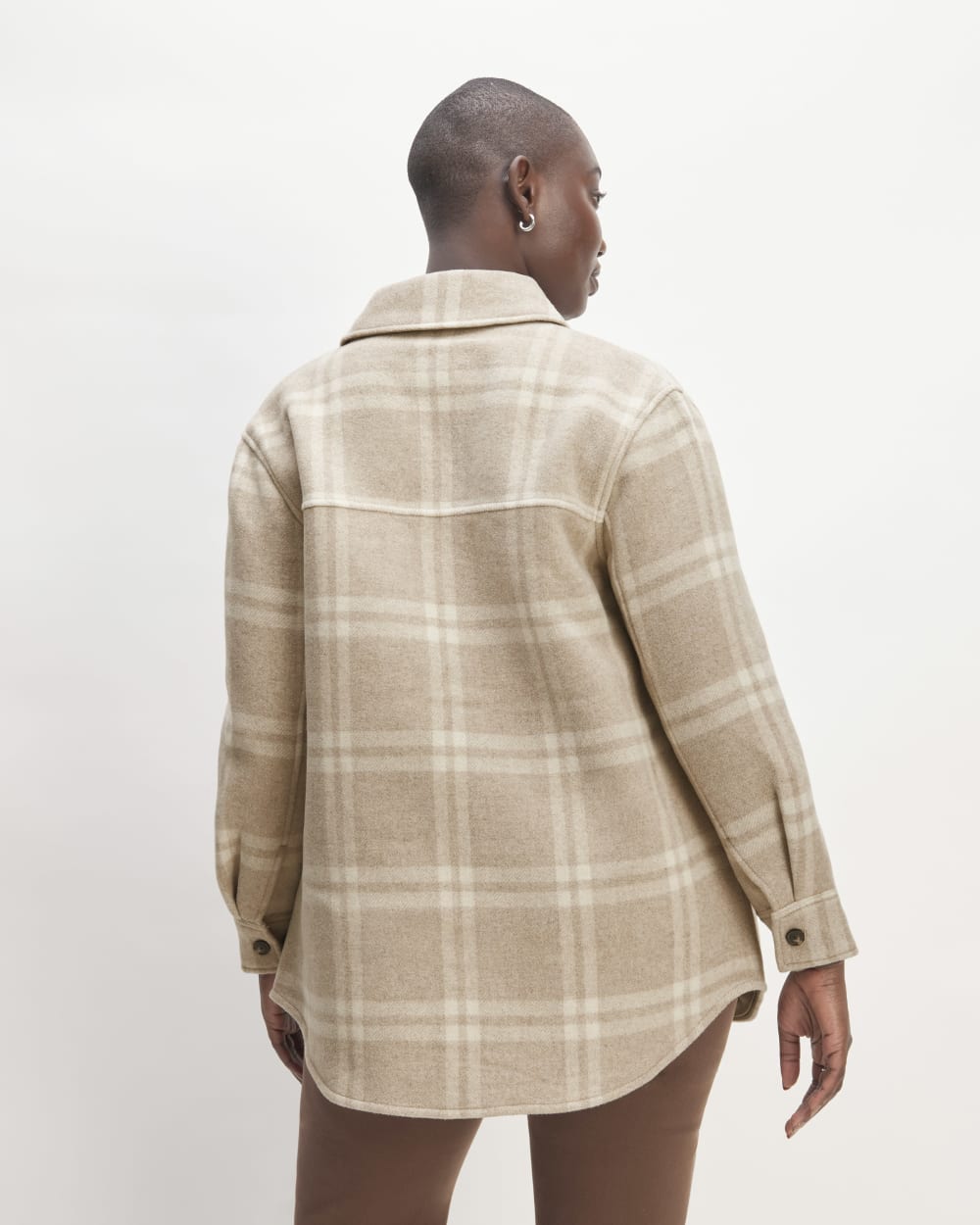 The Italian ReWool® Oversized Shirt Jacket | Taupe / Cream – Everlane