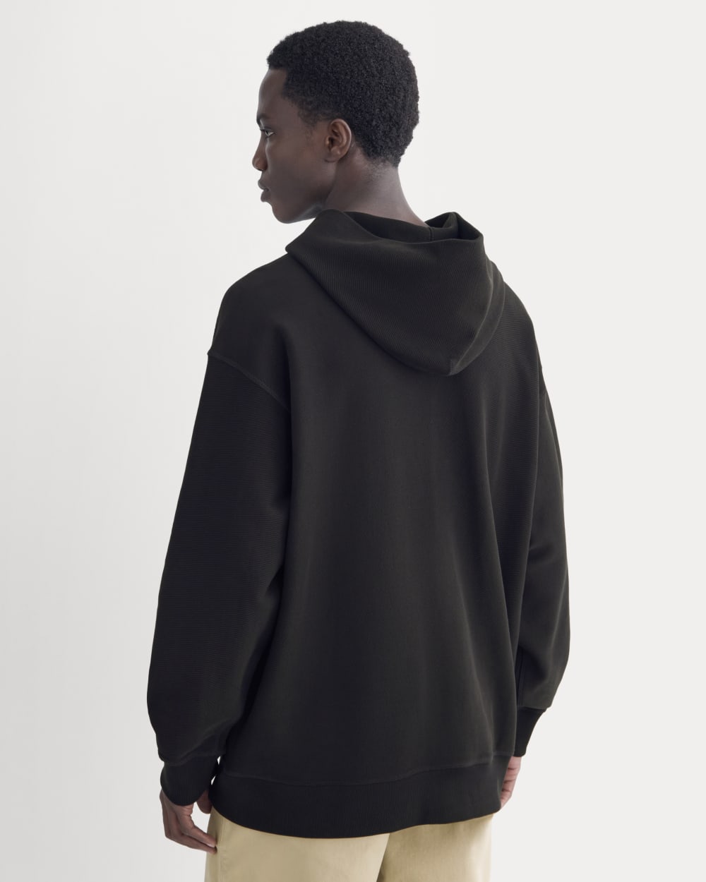Twill Terry Jacquard Hoodie | Black – Everlane
