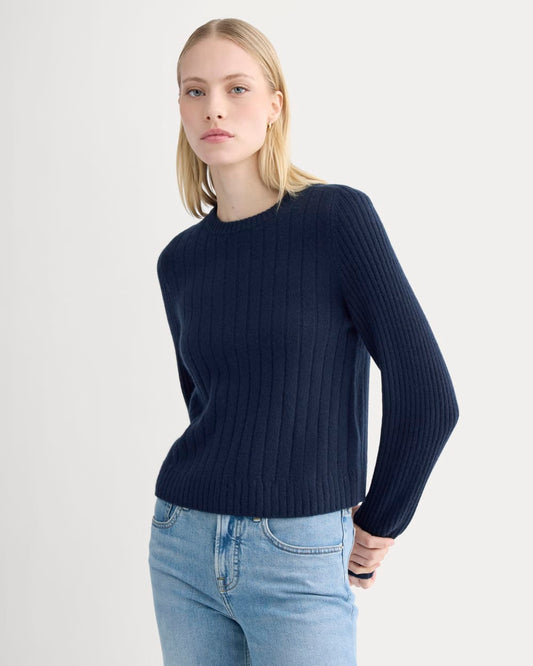 womens-mix-ribbed-crew-in-cashmere-navy | primary
