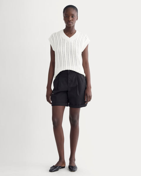 The Pleated Chino Short | Black – Everlane