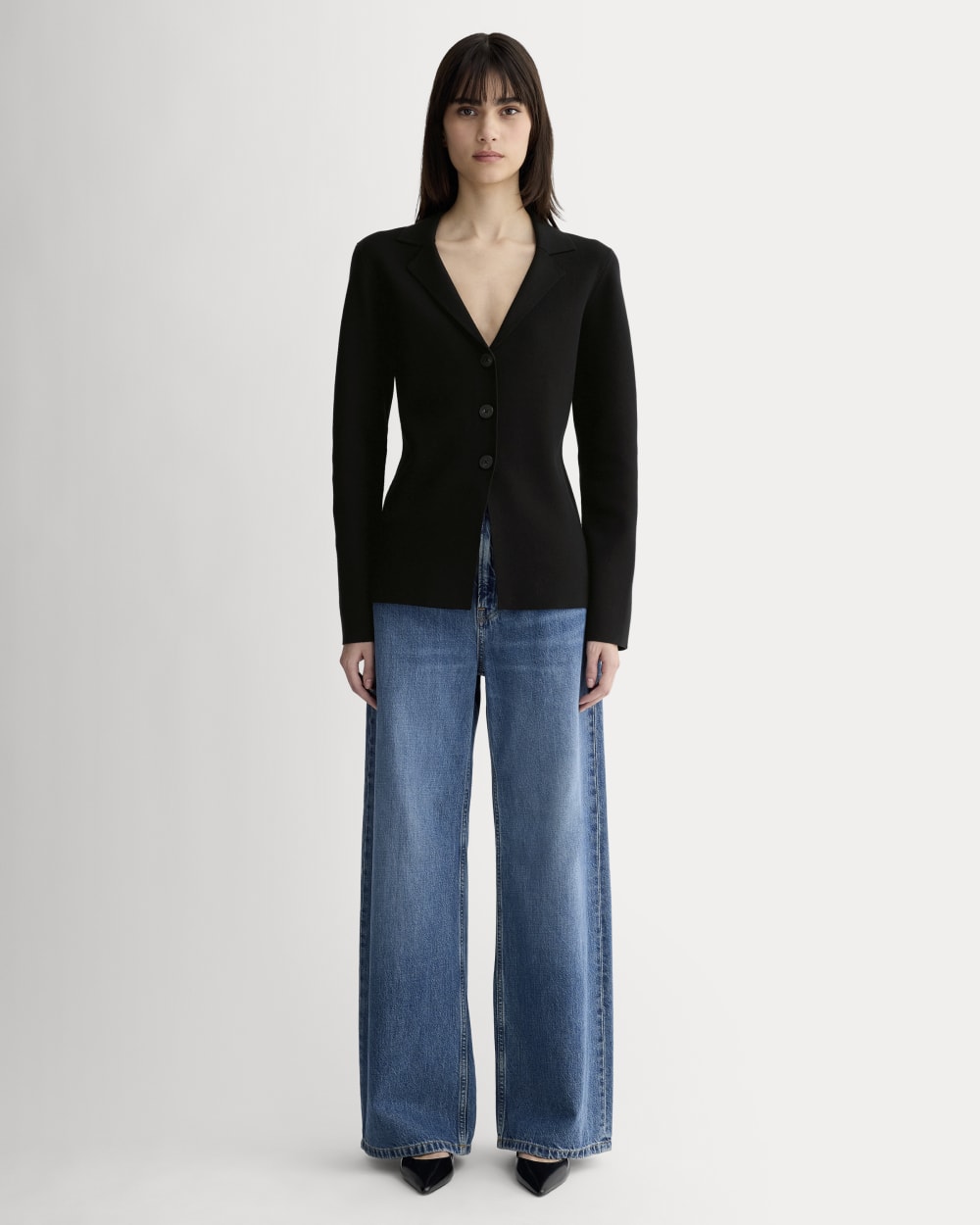 womens-knit-blazer-black