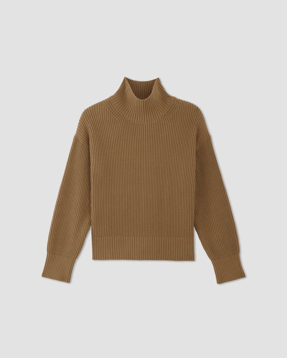 womens-organic-cotton-ribbed-turtleneck-toasted-coconut | alt