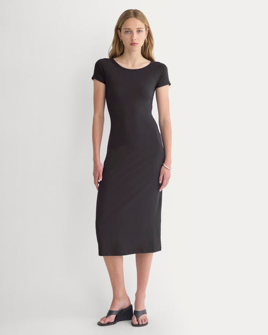 womens-raglan-midi-dress-black | primary