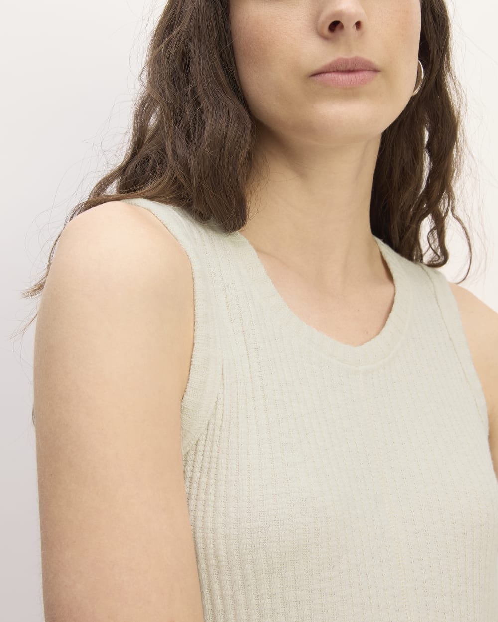 The Rib-Knit A-Line Tank Dress | Bone Everlane The Rib-Knit A-Line Tank Dress | Bone Everlane