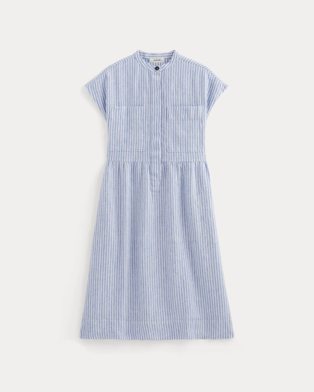 The Craft Dress in Linen | Bluebell / Bone Everlane The Craft Dress in Linen | Bluebell / Bone Everlane