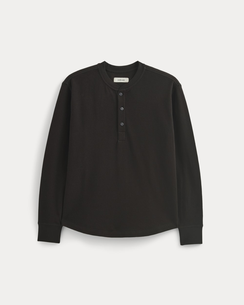 Thermal Henley in Cozy Waffle | Black – Everlane