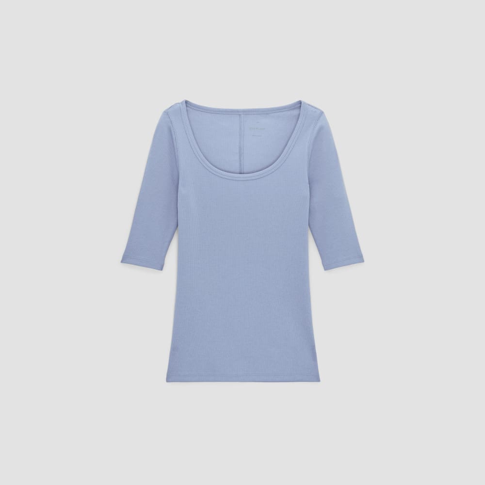 womens-supima-micro-rib-scoop-neck-cornflower-blue | alt