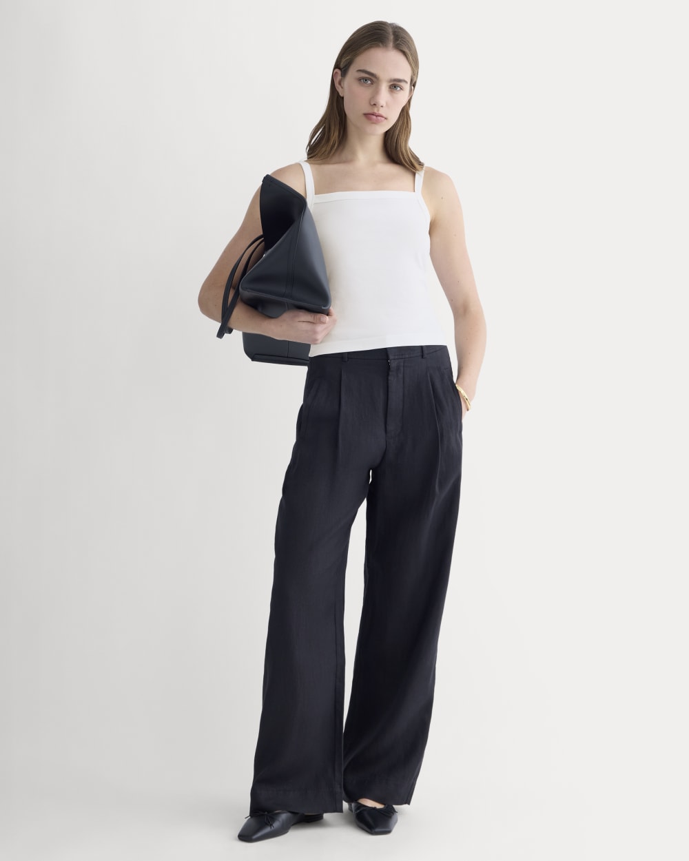 The Essential Square-Neck Tank | White – Everlane