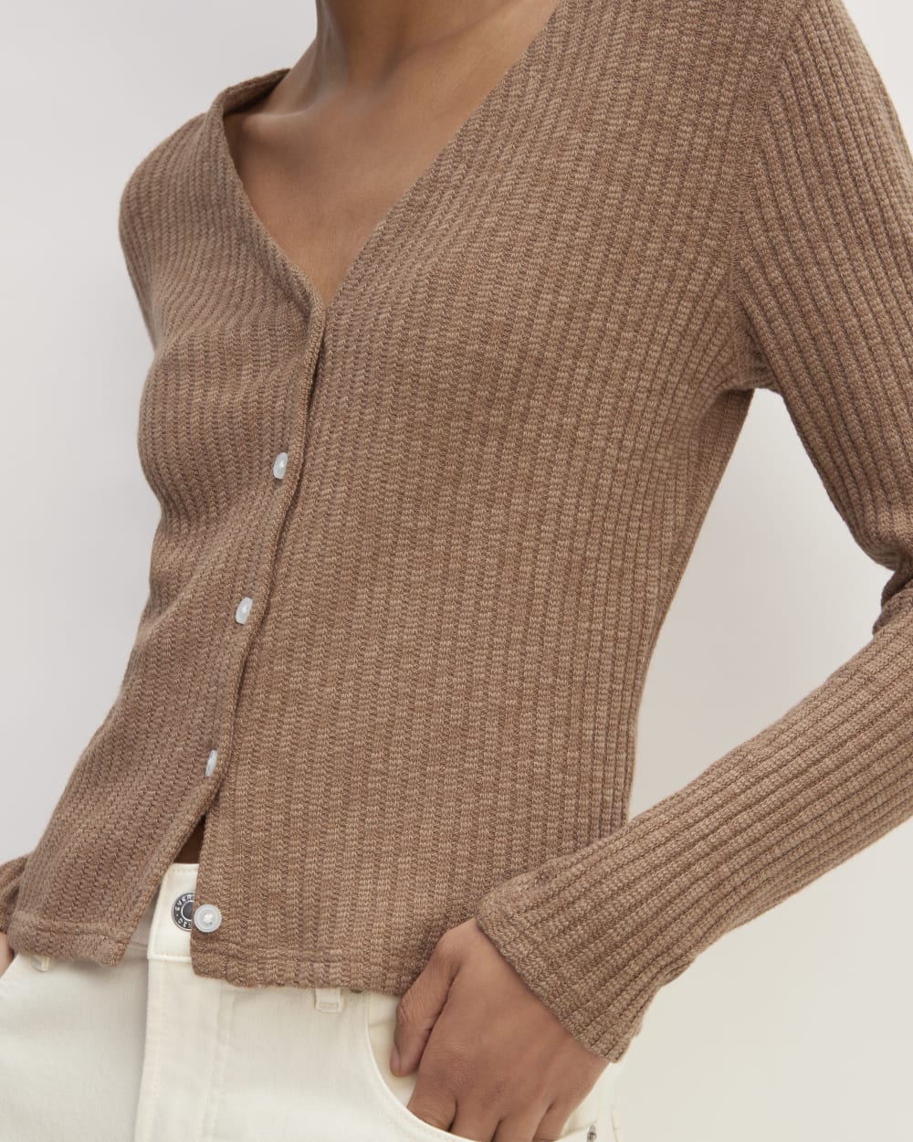 The Cozy Rib Cardigan | Bone