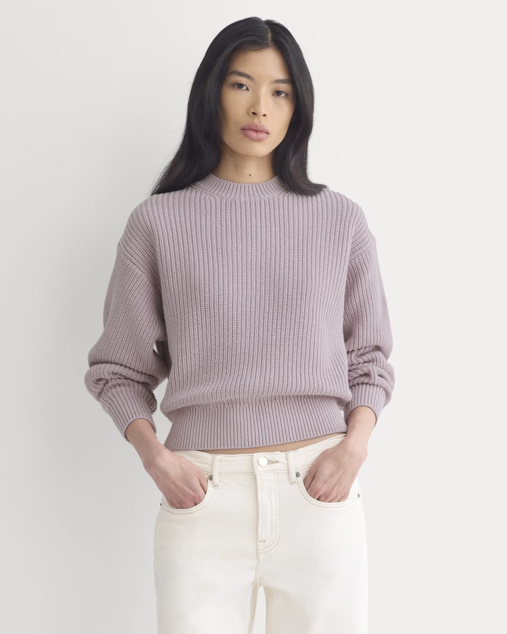 womens-cropped-ribbed-crew-cotton-burnished-liliac | primary