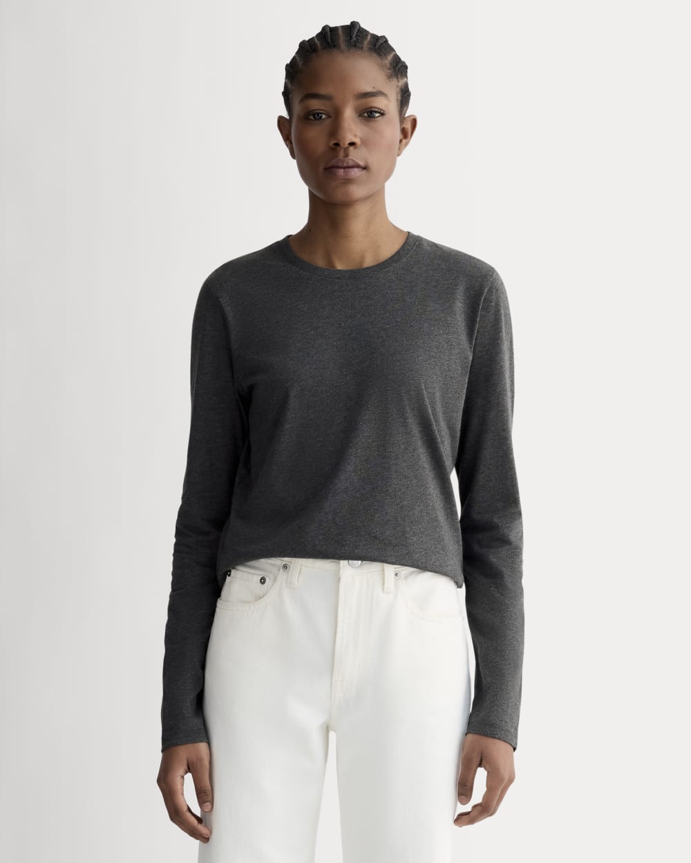 The Slim Long-Sleeve Crew in Essential Cotton
