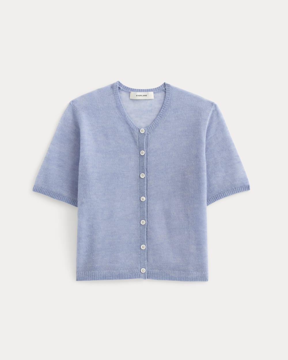The Air Alpaca™ Short-Sleeve Cardigan | Soft Blue – Everlane