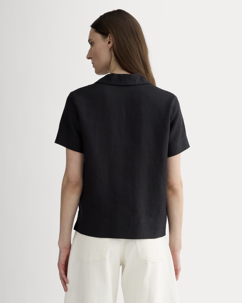 The Notch Shirt in Linen | Black – Everlane