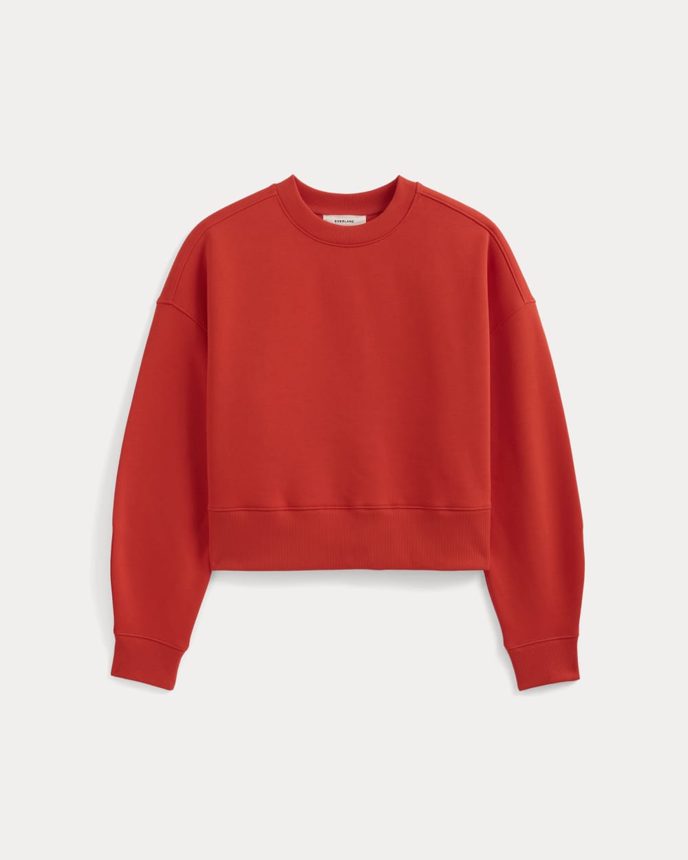 womens-luxe-fleece-sweatshirt-fiery-red | alt