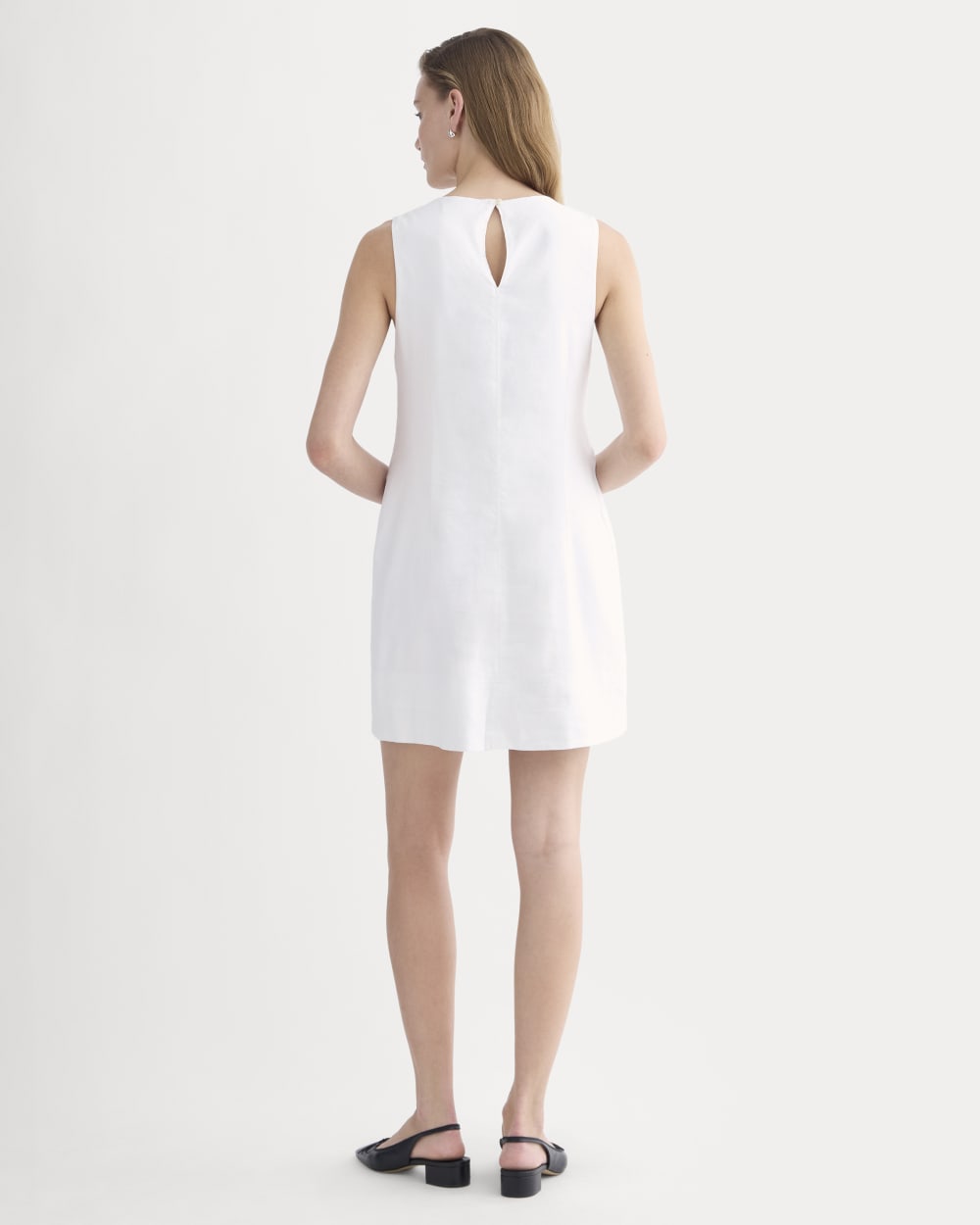 The Shift Dress in Stretch Linen | White Everlane The Shift Dress in Stretch Linen | White Everlane
