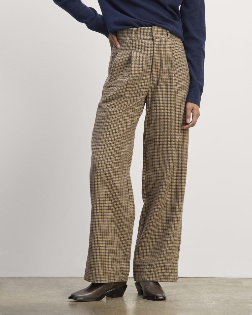新品 TODAYFUL Houndstooth Wool Trousers 36 The Draper Pant in Wool | Camel Houndstooth – Everlane